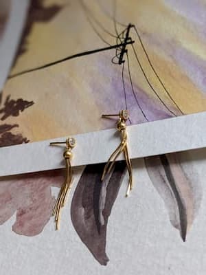 Gold Dangling Earrings