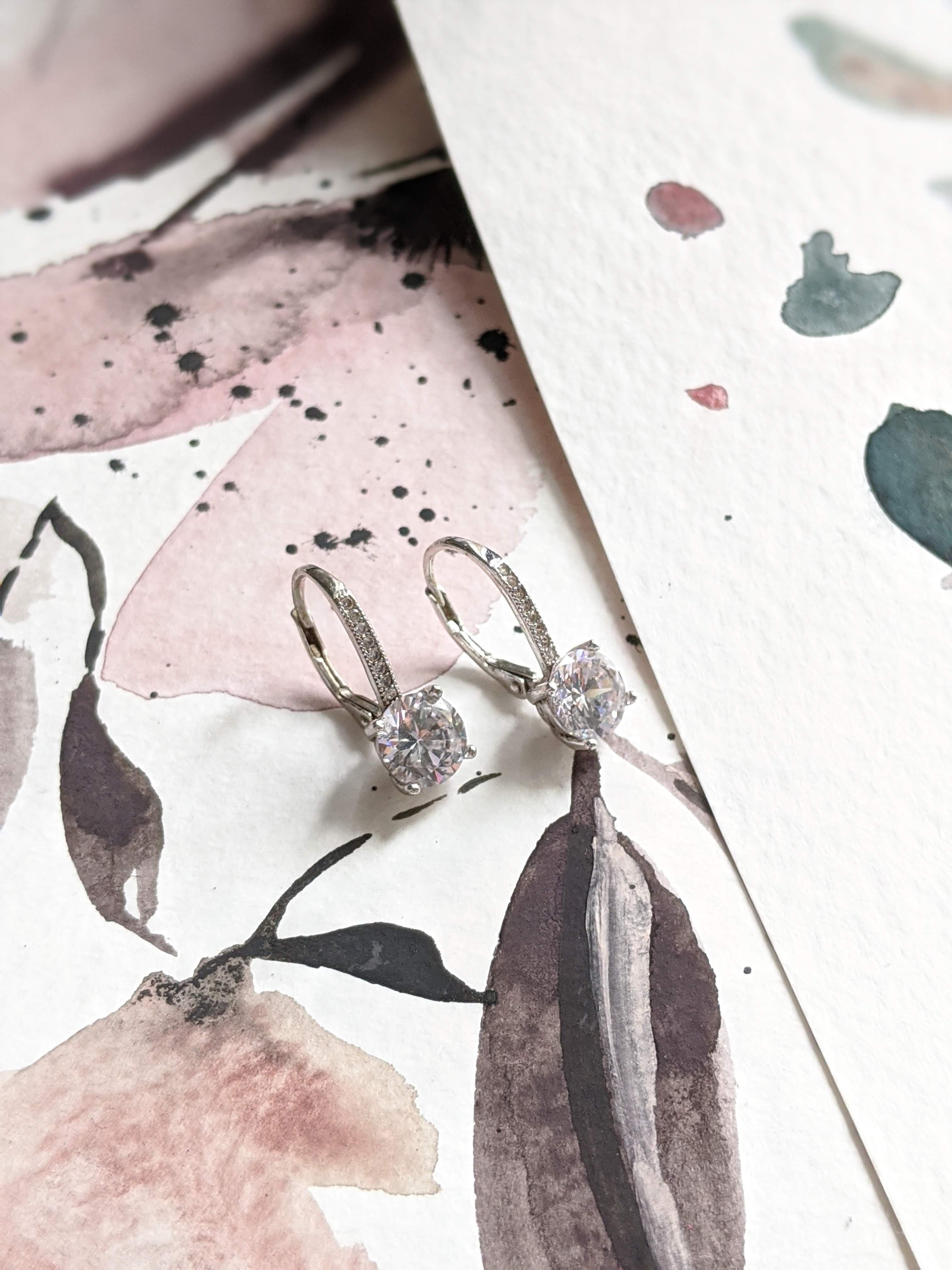 White Gold Diamond Earrings